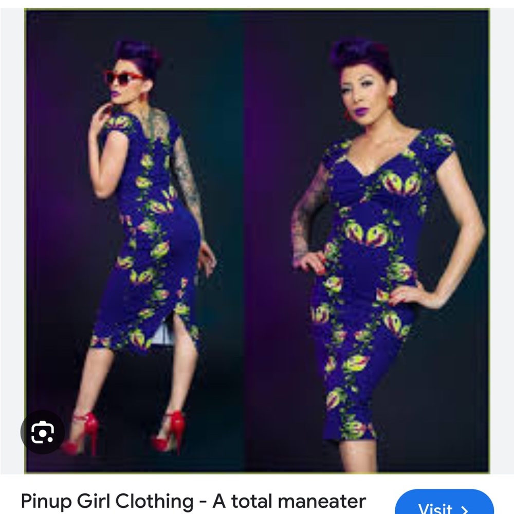 Pinup Couture SMALL Man Eater Wiggle Dress